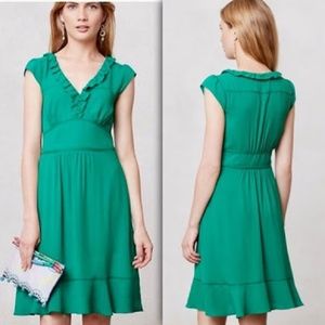 Anthro Maeve Della dress green